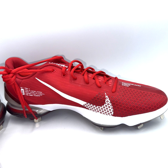 Nike Force Zoom Mike Trout 7 Red Baseball Cleats Metal CQ7224-600 Men Sz 14 - Picture 8 of 13